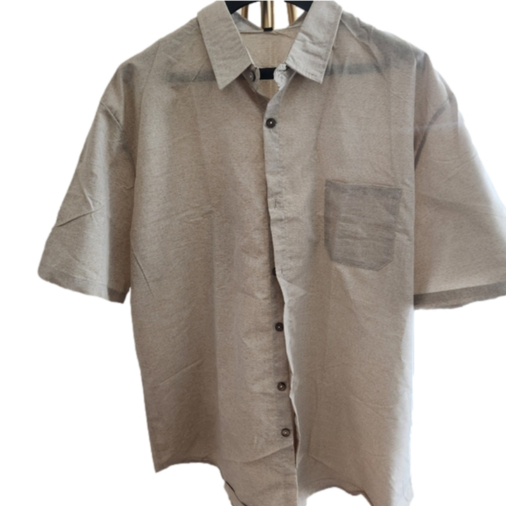 *SOLD*Linen Blend Button Up